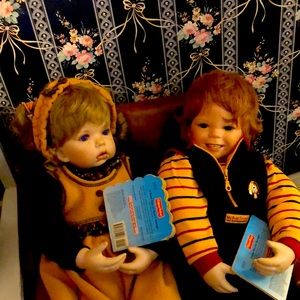Brother and sister twin dolls